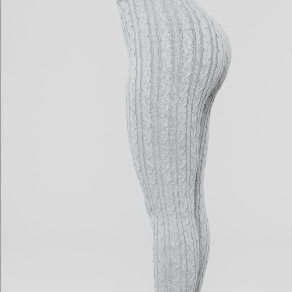Gray knitted leggings - Picture 3 of 4